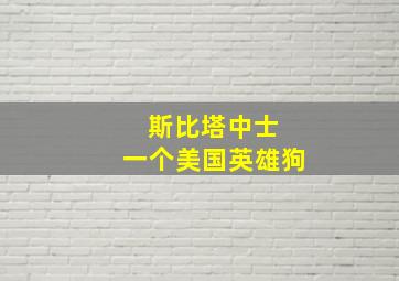 斯比塔中士 一个美国英雄狗